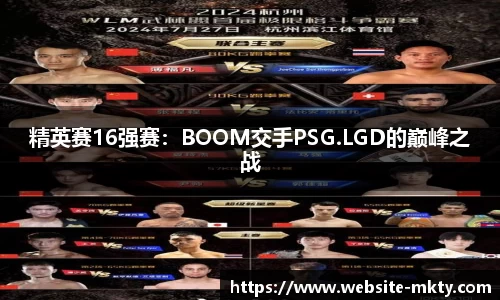 精英赛16强赛：BOOM交手PSG.LGD的巅峰之战